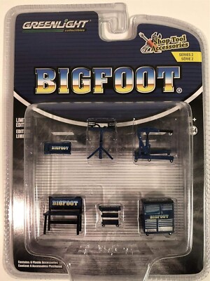 Greenlight Werkzeugset Big Foot 6-teilig Maßstab 1:64 16040A Werkstatt Werkzeug Zubehör **NEU