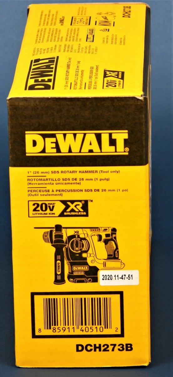 DEWALT DCH273B 20V Max XR Brushless L Shape SDS Plus Rotary Hammer