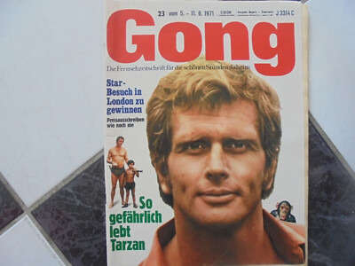 Gong 23/1971 TB:Tarzan Ron Ely!/Romy Schneider/Manuela/L.Barker, Versini, Brice!