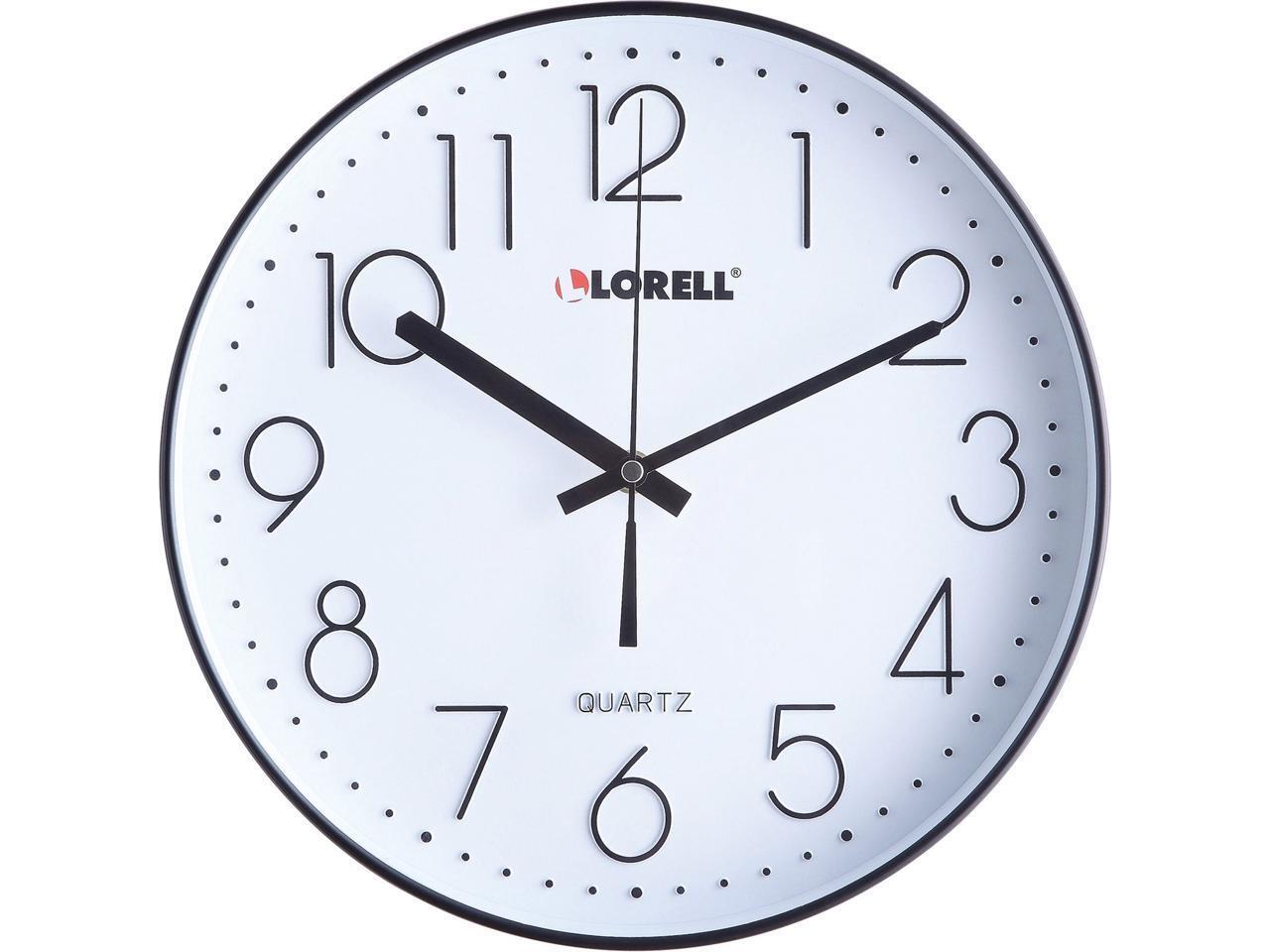Lorell 12" Quiet Wall Clock - Black