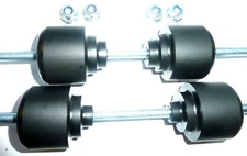 KAWASAKI ZX10R 2016-2022 AXLE CRASH PROTECTION KIT FRONT + REAR WHEEL PUCKS KNOB