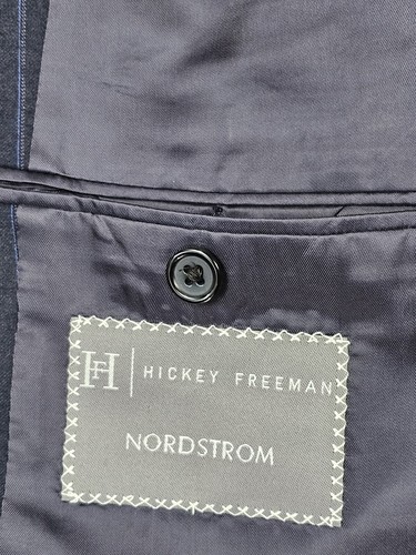 Hickey Freeman Blue Pinstripe Wool 2 Piece Suit 40R Jacket Pants 34x36 USA - Picture 11 of 19
