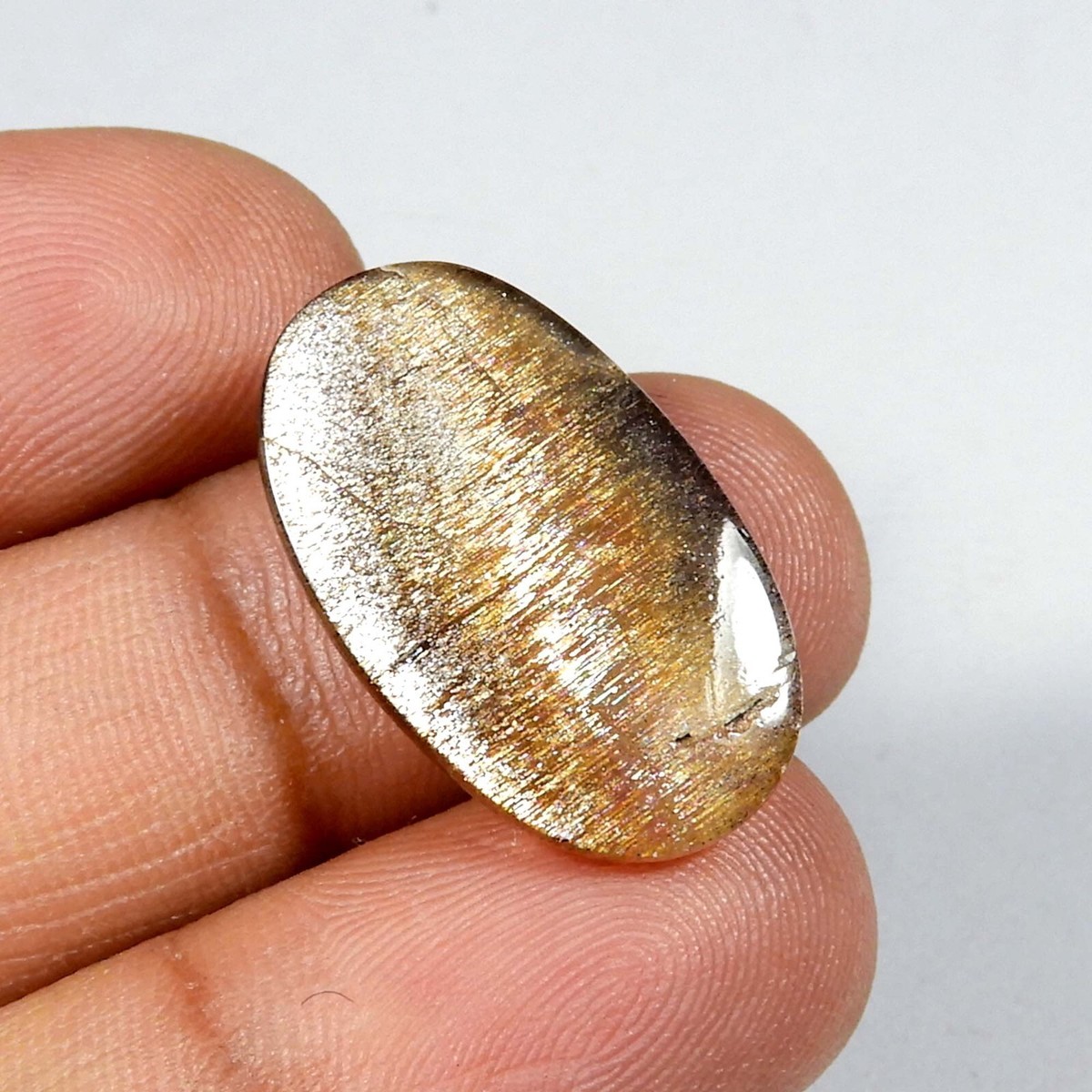 Golden Sunstone Cabochon 23X14 mm Oval Natural Sparkle Moonstone