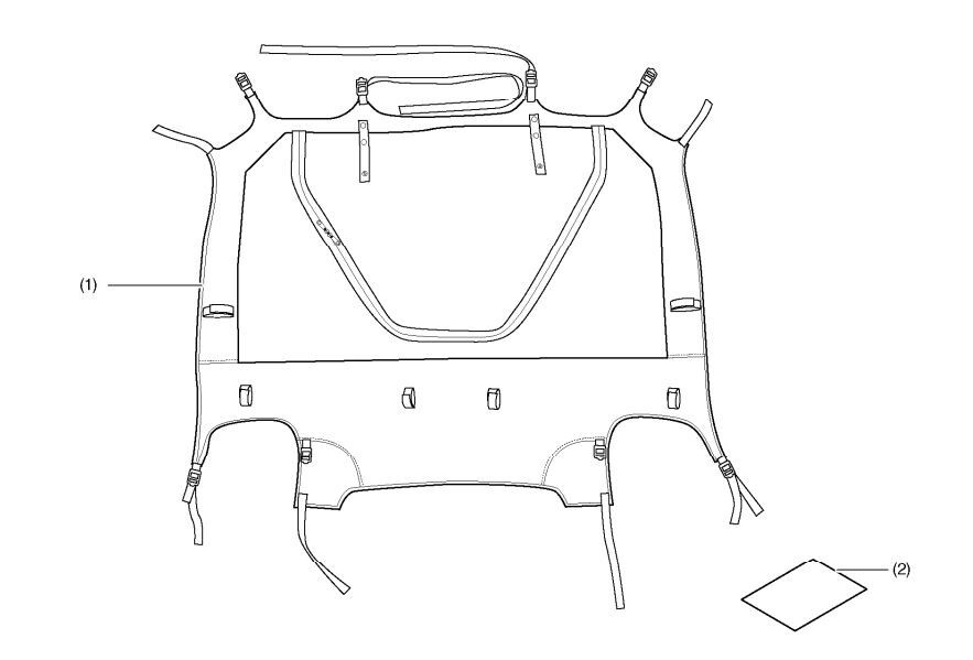Genuine Honda Pioneer 520 Fabric Rear Panel Black 0SR95-HL5-A01 | OE