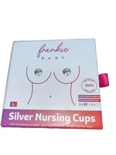 Silver Nursing Cups for Breastfeeding Newborn - Nipple Shields - Regular 