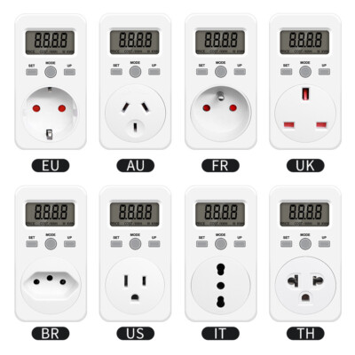 Digital Outlet Power Meter Energy Monitor Volt Watt Voltage Amps Socket Analyzer