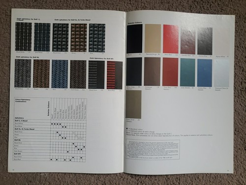 VW VOLKSWAGEN GOLF SALES SHOWROOM BROCHURE 1986 - Picture 7 of 8