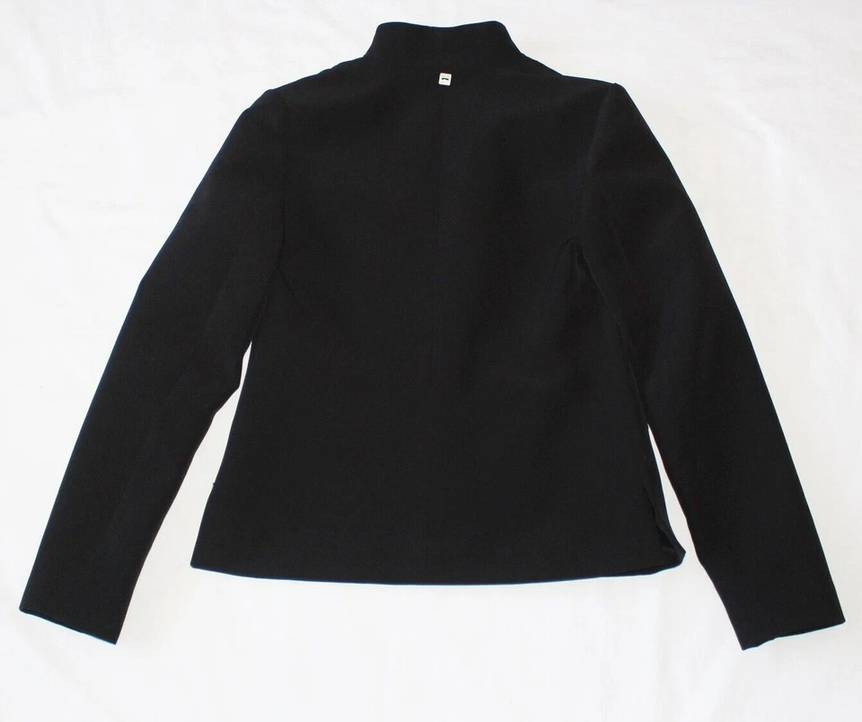 $420 NUEVA Chaqueta Blazer Manila Grace MUJERES Pequeña S IT 40 Negra Lavagna Snap Foto 3 de 4