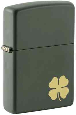 Zippo 49796, 4 Leaf Clover Design, Green Matte Lighter | eBay