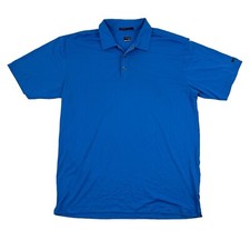 Nike Tiger Woods Collection Blue S/S Golf Activewear Fit Dry Polo Shirt Sz XL