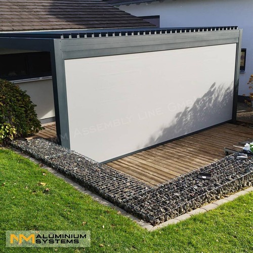 Fenstermarkise Senkrechtmarkise Zip Markise Zip-Screen Terrassendach 1 m x 1,2 m - Bild 4 von 24