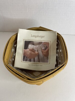 Longaberger  2003 Sage Booking  Basket  and protector set  with product card