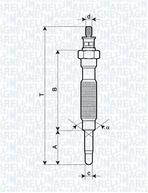 MAGNETI MARELLI 062900072304 GLOW PLUG FOR HYUNDAI MITSUBISHI