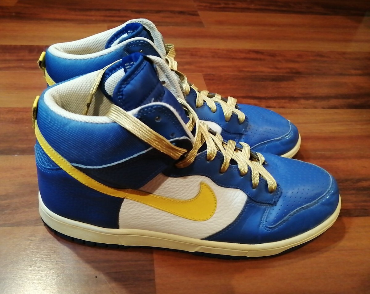 Nike Dunk High 2007 Mens Basketball Sneakers Shoes 317982471 Yellow Blue Size 12 Nike Dunk High 2007 Mens Basketball Sneakers Shoes 317982471  main image 3