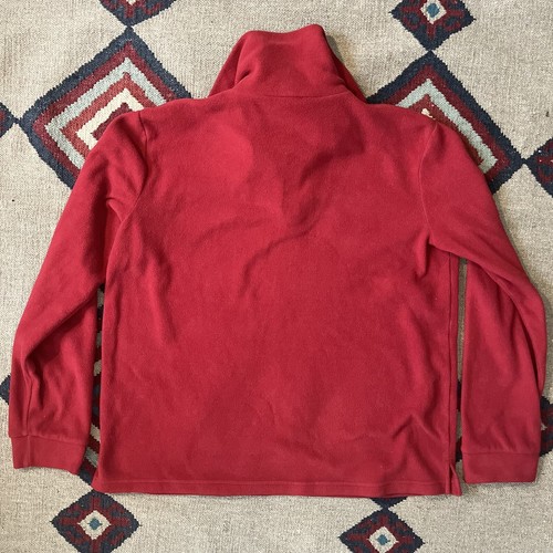 Polo Sport Ralph Lauren Fleece Tech Pullover Mens Large 1/4 Zip Burgundy Red - Picture 12 of 12
