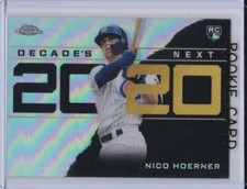 NICO HOERNER ROOKIE CARD Topps Chrome CUBS BASEBALL Decade's Next REFRACTOR RC