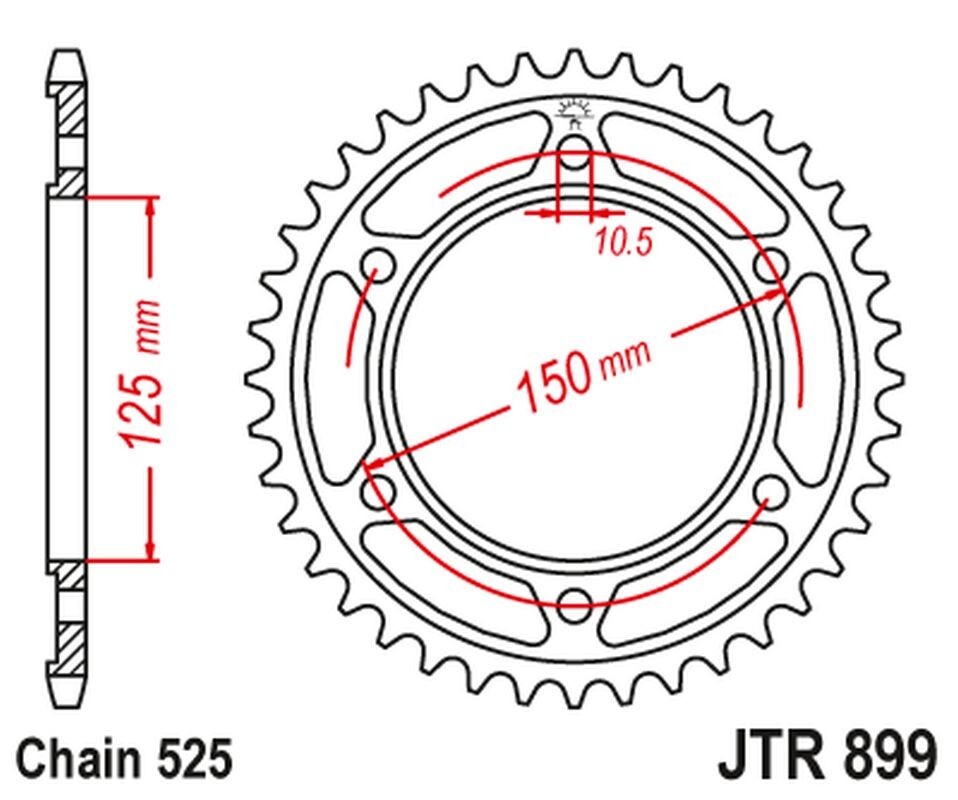 Pignon arrière JT 4454 pour KTM 950 Adventure, idéal pour le voyage