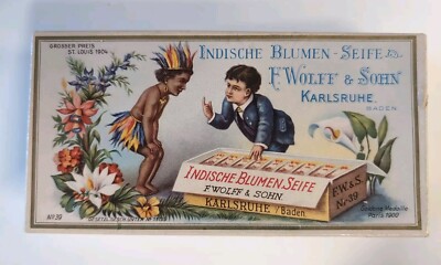 Indische Blumen-Seife - F.Wolff & Sohn Karlsruhe Karton