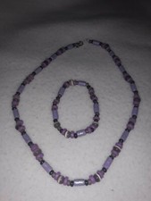 Girl's Matching Necklace and Bracelet Beaded
