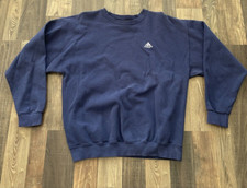 ADIDAS Team Blue Essential Sweatshirt Men  s L Made In USA READ