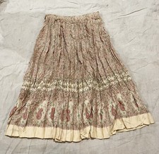 Vintage 80's Don Sayres for Gamut Skirt Floral Paisley Cottagecore Pleated Midi