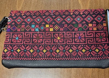 Traditional Palestinian Heritage Embroidered Wallet Handmade Gift Grandmother