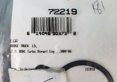Nuevo número de pieza FELPRO 72219 EGR/suministro de aire de escape para camioneta Dodge sellado - Imagen 2 de 5