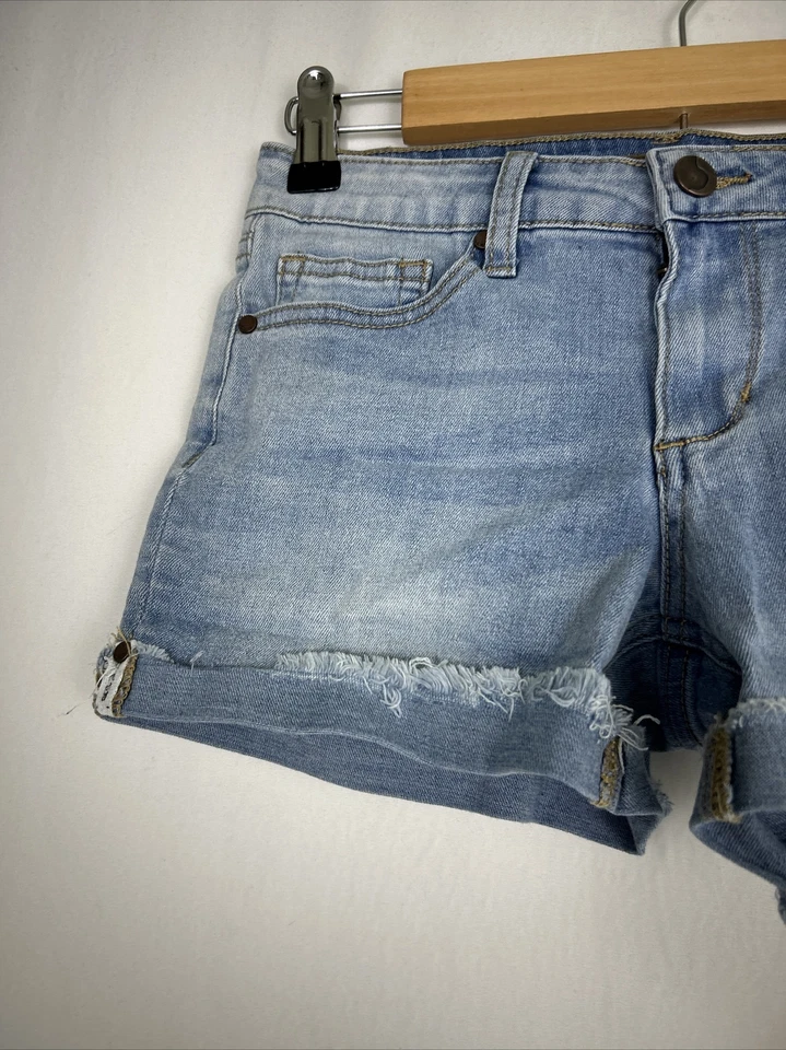 Joes Jeans Cuffed Shorts Denim Blue Cut Off Jean Girls Size 12 26x3 - Image 2 of 4