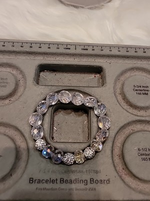 White Clear Blinged Bracelet Classy And Sassy Size 6.