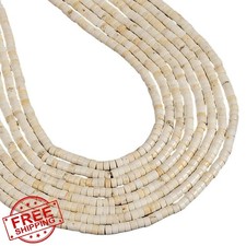 180 Pcs 2x4mm White Turquoise Heishi Rondelle Gemstone Beads DIY