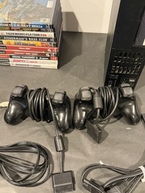 Sony Playstation 2 PS2 Fat Bundle 2 Controllers Memory Card 10games Tested