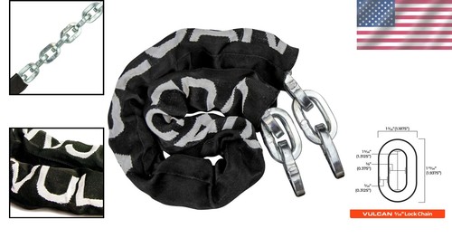 Premium Case-Hardened Security Chain for Motorcycles & Trailers - 5/16" x 3ft - Picture 2 of 10