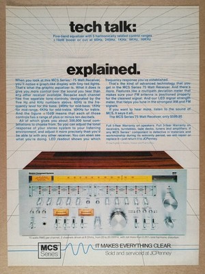 1979 MCS Modular Component Systems 3275 Stereo Receiver vintage print Ad