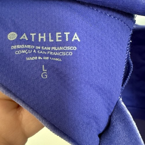 Athleta Womens Set Size Medium Elation Velvet Flare Pant And Large Tank Purple - Picture 9 of 12