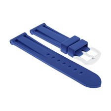 22MM RUBBER WATCH BAND STRAP FOR BREITLING NAVITIMER PILOT BENTLEY BLUE