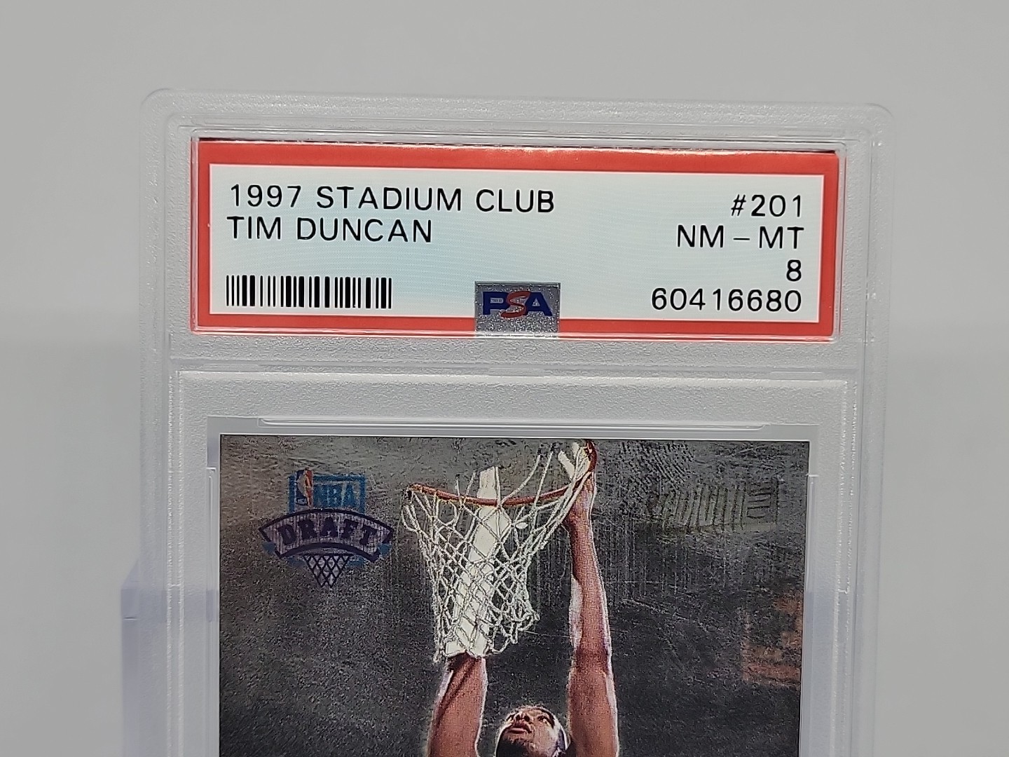 1997 Stadium Club Tim Duncan Rookie Card Psa 8 Rare Rc Champion Nba Hof Vintage view 4