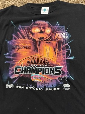 Vintage Rare 1999 NBA Champions San Antonio Spurs Black T-shirt