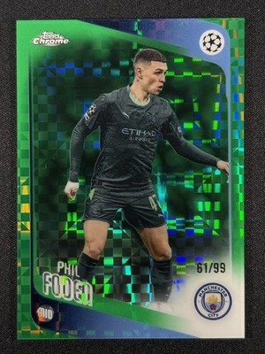 Phil Foden #103 - 02/99 Topps Chrome 2025-26 UCC Green X-Fractor