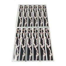 12 Pack 7" Arrow Wraps: Black w/ White Lightning: Vinyl Stickers: 1" Wide