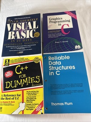 Vintage Programming C++ For Dummies Book Lot 4x w/ FACTORY SEALED Floppy Disk