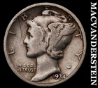 1934 Silver Mercury Dime-Scarce Better Date No Reserve #G7500
