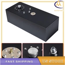 15 Gallon with Level Sender Aluminum Top-feed Race Drift Fuel Cell Tank Black