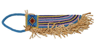 Plains Beaded Scabbard with Fringe Late 20th Century