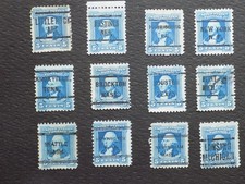(12) USED 1932 5 CENT WASHINGTON PREC. STAMPS-4-11-A-WE COMBINE SHIPPING