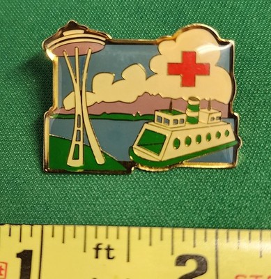 American Red Cross Seattle Space Needle and Ferry Pin