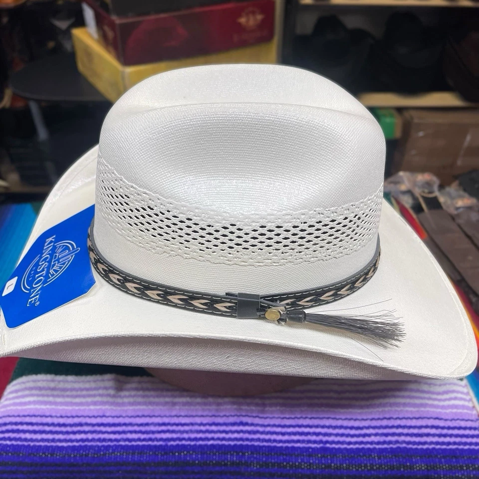 Детская белая ковбойская шляпа. Соломенная шляпа вестерн для малышей. Sombrero Vaquero De Nino. - Изображение 2 из 4