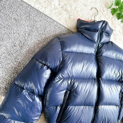 MONCLER モンクレールダウン　ネイビー/レッド 収納袋付asics MONCLER - 美品 アシックス社 オールド モンクレール ゴアテックス