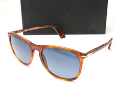 Persol PO3314S 96/S3 Terra di Siena Brown Frame w/ Light Blue Lenses Unisex 57mm