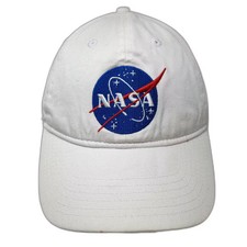 NASA Meatball Logo White Baseball Cap One Size Adjustable Hat Embroidered Space