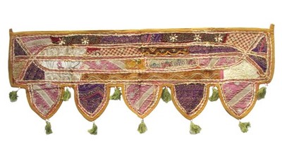 Türbehang Toran Thorang ca. 1m lang Patchwork Baumwolle Goa Indien Nepal Unikat